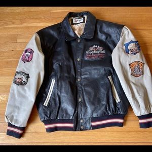 Walt Disney World 2000 cast Member leather varsity jacket